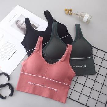 Sports Bra for Women Gym U Back Yoga Beauty Black Tube Top Anti-glare Without Steel Ring Plus Size Sports Underwear Bras Women 3
