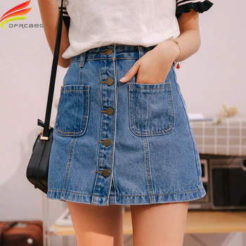 High Waist A-line Mini Skirts  1