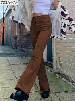 Women's jeans woman high waist brown Pants Jeans Women's pants Jean women clothing undefined streetwear Woman trousers e girl 1