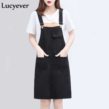 Sleeveless Suspenders Jeans Dress Plus Size Girls vestidos S-5XL 1