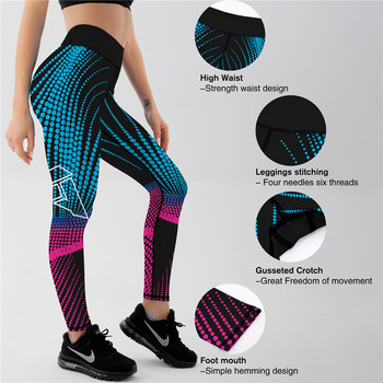 Qickitout 12%spandex Sexy High Waist Elasticity Women Digital Printed Leggings Push Up Strength Pants 1
