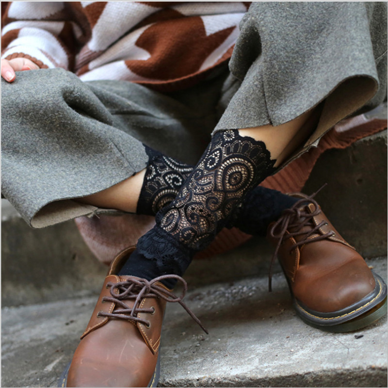 New Women's Socks, Peacock Pattern, Lace, Socks, Korean Version, Pile Socks, Cotton Bottoming Boots, Hollow Princess Socks 1