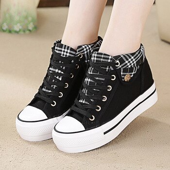 Flat Platform Wedges Lace Up Women Sneakers 1