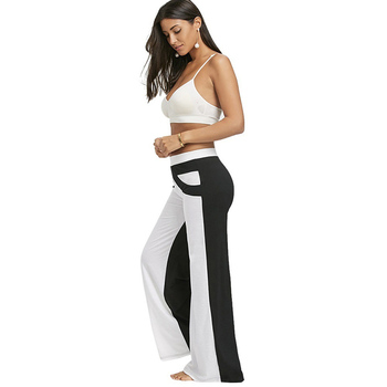 Wide Leg Pants Patchwork Color Block Loose Straight Trousers Long Women Pants Wide Leg Jogger Pants Fashion Casual Trousers 4