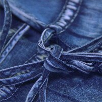 V-Neck A-Line Loose Denim Dresses  5