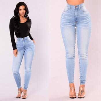 Skinny High Waist Stretch Jeans Slim Pencil  2