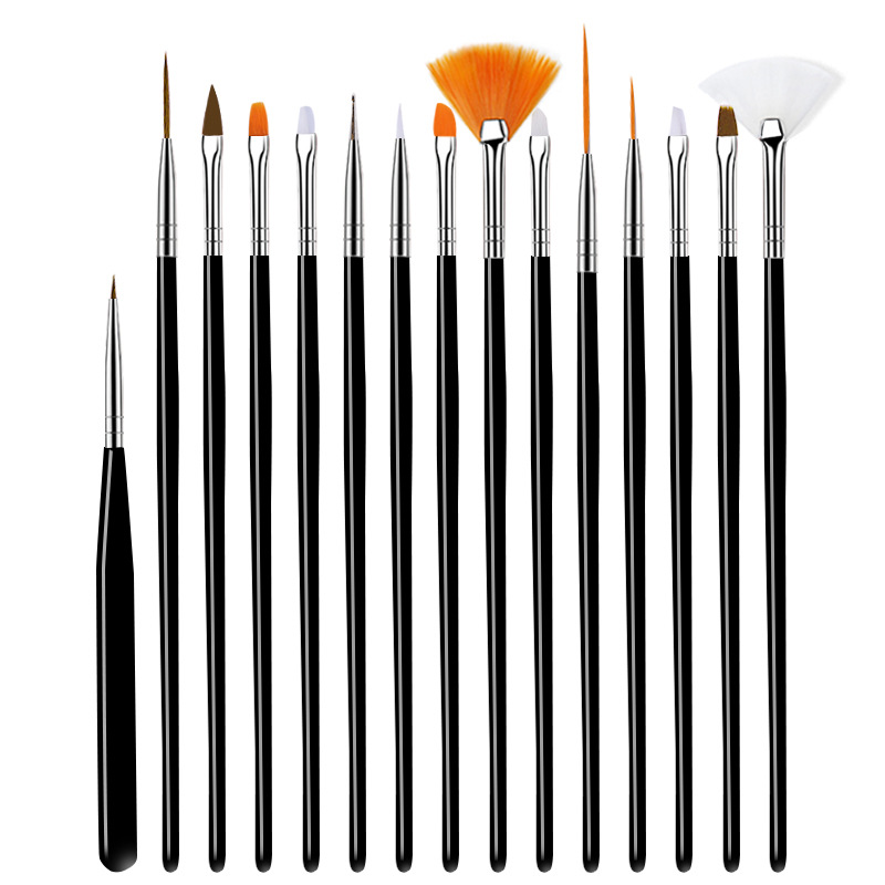 Nail Brush For Manicure Gel Brush For Nail Art 15Pcs/Set Nail Brush Acrylic Liquid Powder Carving Gel Brush 1