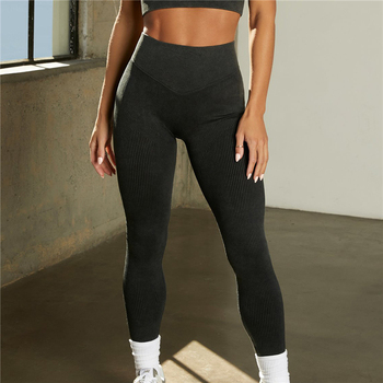 Army Green Ribbed Washed Seamless Yoga pants Outfit Workout Fitness Wear Gym Suit Sport Sets Clothes 9