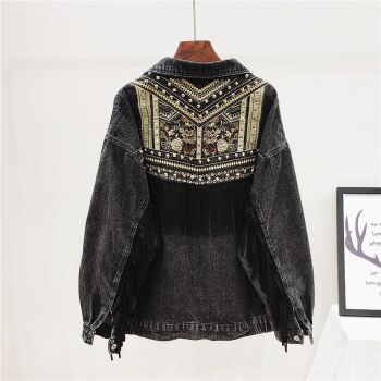 Korean Floral Embroidery Loose Jacket  1