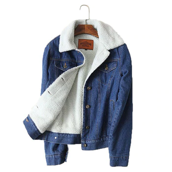Lambswool warm Coat 4 Pockets Jeans Jacket 1