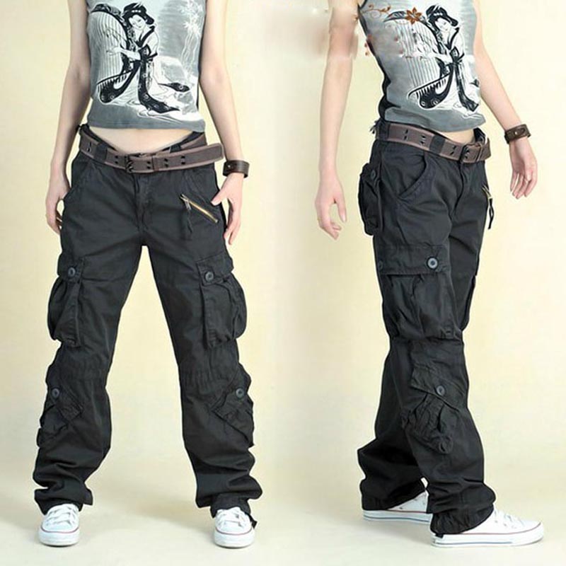 Fashion Hip Hop Loose Pants Jeans Baggy Cargo Pants For Women 1