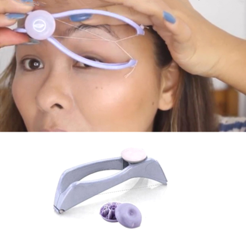 Women Mini Facial Hair Remover Spring Threading Epilator Face Defeatherer Hair Removal DIY Makeup Beauty Tool for Cheeks Eyebrow 1