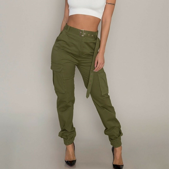 Womens Army Casual Cargo Trousers Pant Combat Military Jogger Cargo Sports Pants 4