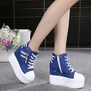 Denim Ankle Boots Classic Zipper  1