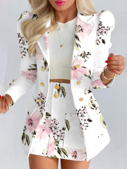 Elegant Knit Plaid Blazer Cardigan + Slim Skirt Suits Outfits Women Fashion Office Two Piece Set Vintage Metal Button Lady Suits 1