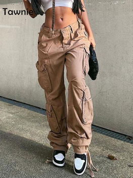 Tawnie Y2K Cargo Pants Women's Baggy Pants 2022 Autumn Streetwear Fairycore Oversized Trousers Vintage Casual Loose Sweatpants 1
