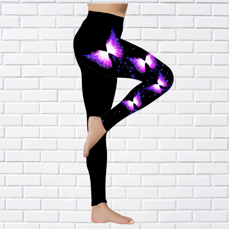 Sexy Butterfly Print Leggings Slim Fit Stretch Yoga and Fitness Pants 3