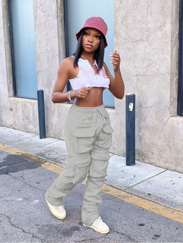 Women's Red Stacked Sweatpants High Waist Tracksuits Y2K Harajuku Joggers Streetwear Mall Goth Cargo Pants 2021 Safari Trousers 2