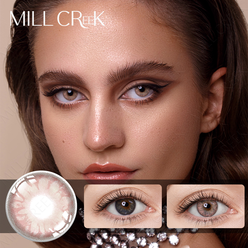 1 Pair Natural Colored Lenses For Eyes Makeup High Quality Eyes Contact Lenses Cosmetic with Contact Lenses Case One Year Use 1
