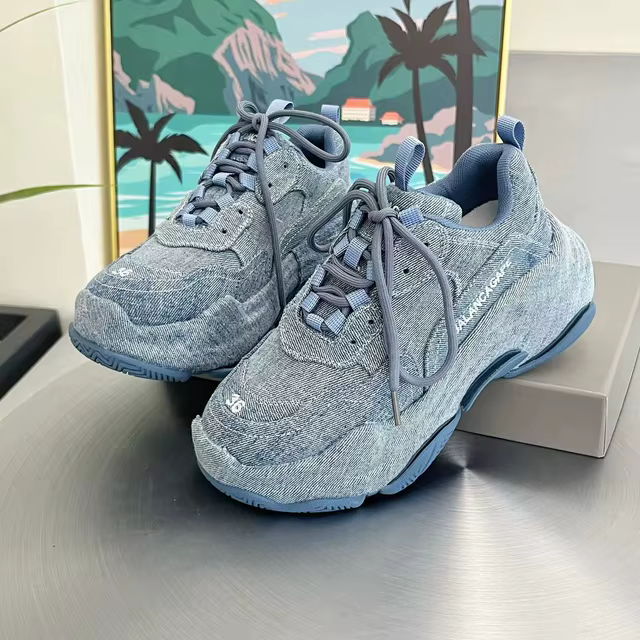 Platform Casual Sneaker Fashion Denim Ladies Shoes Spring Autumn Lace Up Vulcanize Footwear INS Hot Sale Women Track Trainers 1