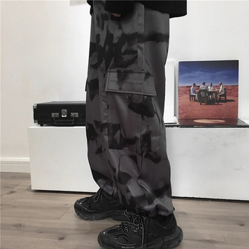 Cargo Pants Tie Dye Harajuku Streetwear Women Wide Leg High Waisted Trousers Punk Oversize Aesthetic Korean Fashion 2