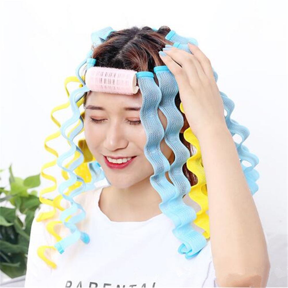12pcs DIY Magic Hair Curler Heatless Hair Rollers Curlers Hairstyle Roller Sticks 30CM Wave Formers Curling Hair Styling Tools 1