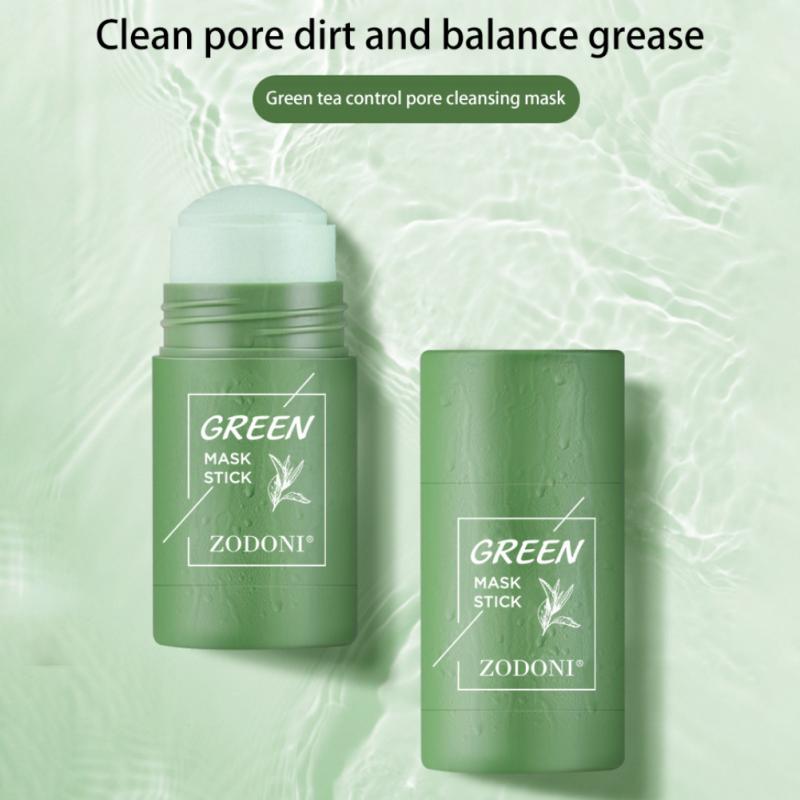 Face Clean Mask Green Tea Cleansing Stick Mask Smear solid cleansing mask deep moisturizing shrink pores blackhead acne film 40g 1