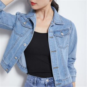 Denim Jackets Women's Coat Casual Long Sleeve Short Jeans Jacket For Ladies Denim Coat Women Jeans Jacket Female Clothing 1