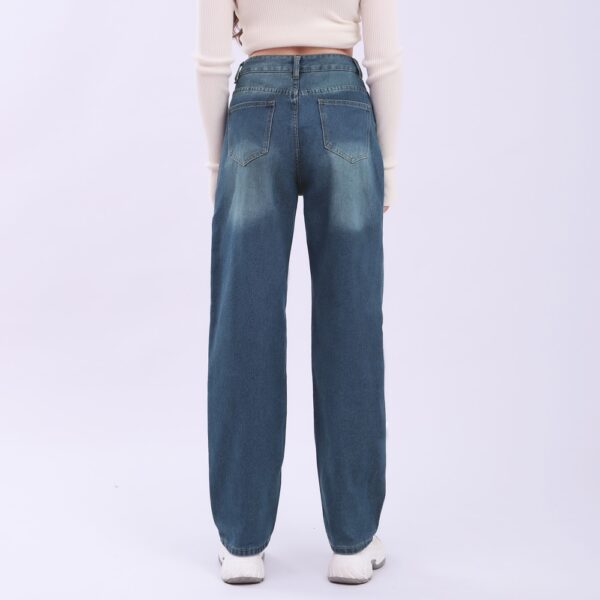 Women's Jeans 2021 High Waist Mom Wide Leg Pants New fashion vintage Blue Straight Pants Oversize Overalls Loose Ladies Pants 3