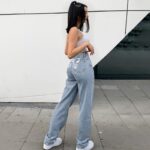 Hip Butterfly Print Harajuku Fashion y2k Jeans Women Streetwear Casual Baggy Straight High Waist Mom Denim Oversize 90s Iamhotty 2