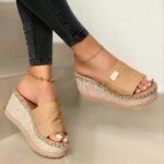 Summer Women Wedge Sandals Platform Flip Flops Soft Comfortable 2021 New Casual Shoes Outdoor Beach Slippers Ladies Sandals 5