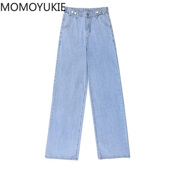 streetwear high waist women's fashion jeans woman girls women wide leg pants trousers female trousers denim bagge mom jeans 6