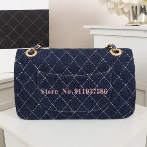 Famous Luxury Brand Net Celebrity Retro Denim Bag With Small Fragrance Style Rhombus Women's Bag Shoulder Messenger Bags 1