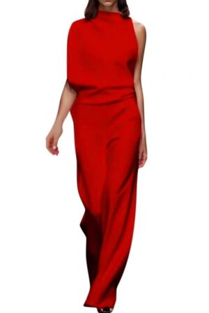 Jumpsuit sleeveless loose wide leg overall for party 1