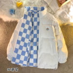 denimzee Double sided winter jackets stand collar warm loose parkas cotton outerwear jackets 8
