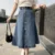 Women Long Denim Skirt Y2k Black High Waist Jeans Maxi Skirts for Female Knee Length A-line Skirt Fashion Korean Autumn Winter F 2