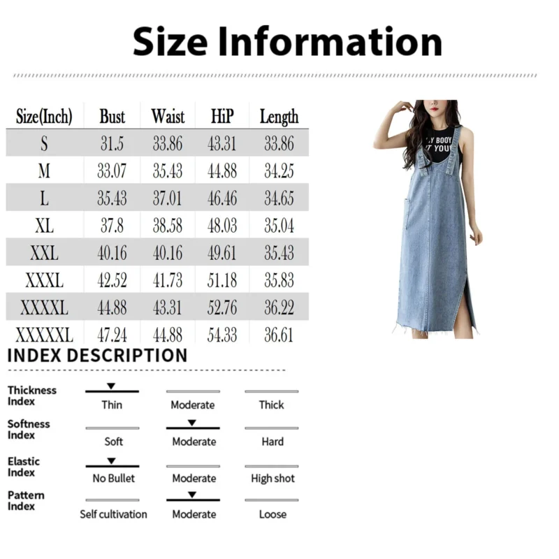 Women'S Denim Fabric Casual Fashionable Solid Color Loose Pocket Strap Skirt High Quality Slit Dress Strap Skirt فساتين السهرة 6