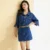 Blue Polo Denim Skirt For Women With Spring And Autumn Lapel Design. Small Stature With A Waistband, Unique Short Dress 1