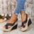 Ankle Buckle wedges Sandals Women Fashion Blue Denim Platform Open Toe sandals Women Casual Thick Sole Gladiator Sandalias Mujer 7