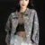 Kimotimo Print Denim Jackets Women 2024 Spring Short Lapel Long Sleeve Floral Coats Korean Fashion Streetwear Casual Crop Top 1