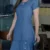 Stylish Summer Denim Blue Dress Women Elegant Work Sundress Short Sleeve Vestidos Casual Party Knee Length Robe Femme 1