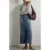 Front Slit Denim Midi Skirt Women's High Waist Fashion Spring New 2024 Cotton Lady Jupe with Pockets 1