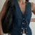 Women Y2K Vintage Denim Vest Corset Sleeveless Waistcoat V-Neck Tank Tops Button Down Irregular Hem Jean Slim Jackets 1