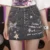 In the summer of 2024 the new cartoon graffiti bag hip skirt y2kgothic style american fashion a word handsome street jeans skirt 1