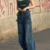 SUCHCUTE Streetwear Zipper Women Jeans Korean Fashion Low Waist Denim Trousers Y2K Harajuku Casual Pocket Up Loose Pants 2000s 2