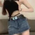 Women Vintage High-waisted Denim Skirt Girls Hip Wrap Summer Shorts 2024 New Fashion Solid Female Outdoor Clothes 7