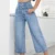 Double Waist Casual Loose Wide Cropped jeans 1