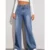 Washed Cat Whisker Loose High Waisted Wide Leg Jeans 2