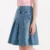 Denim Pleated Skirt Stylish Knee-length 5